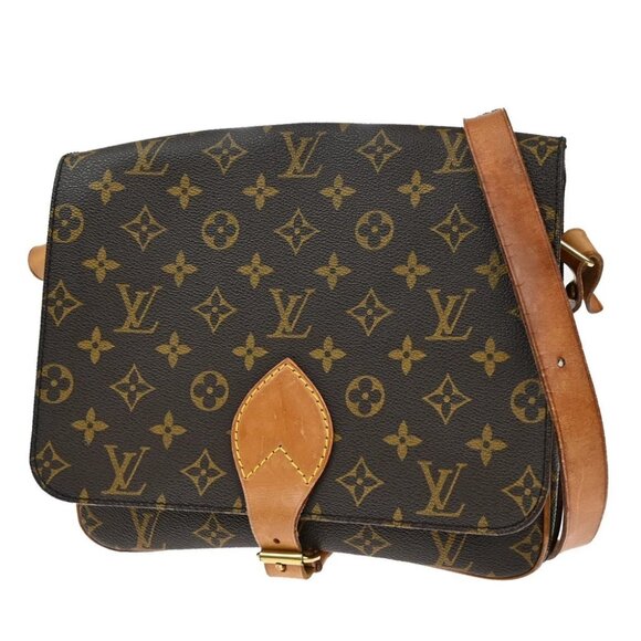 LOUIS VUITTON Cartouchiere GM Shoulder Bag Monogram Leather Brown - Picture 1 of 14